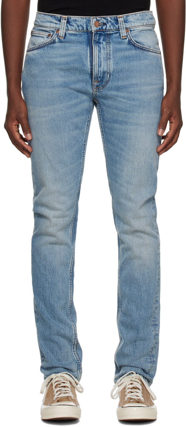 

Синие джинсы скинни Dean Nudie Jeans