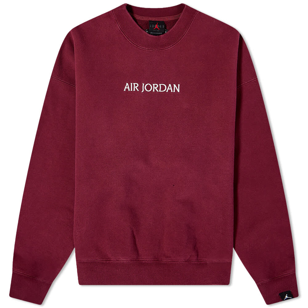

Толстовка Air Jordan W Wordmark Fleece Crew, бордовый