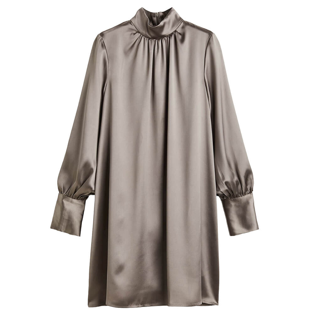 

Атласное платье H&M, серый