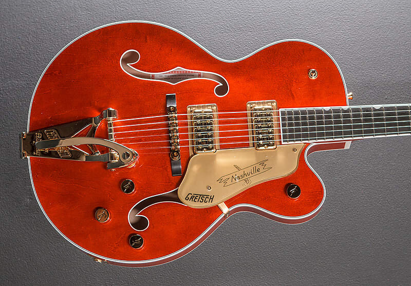 

G6120TG Players Edition Nashville Hollow Body со струнодержателем Bigsby Gretsch G6120TG Edition Nashville Hollow Body w/String-Thru Bigsby