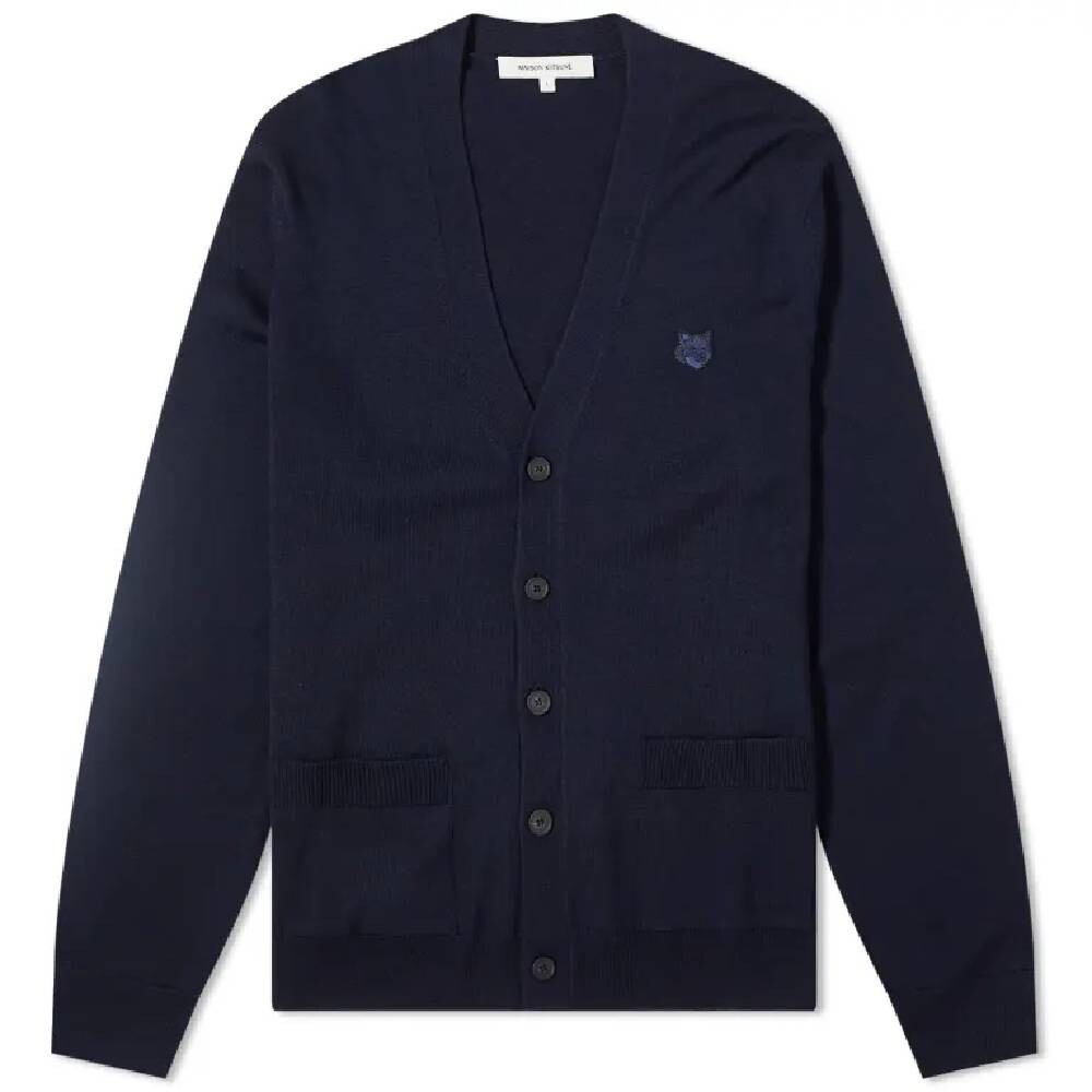 

Кардиган Maison Kitsune Bold Fox Head Patch, темно-синий
