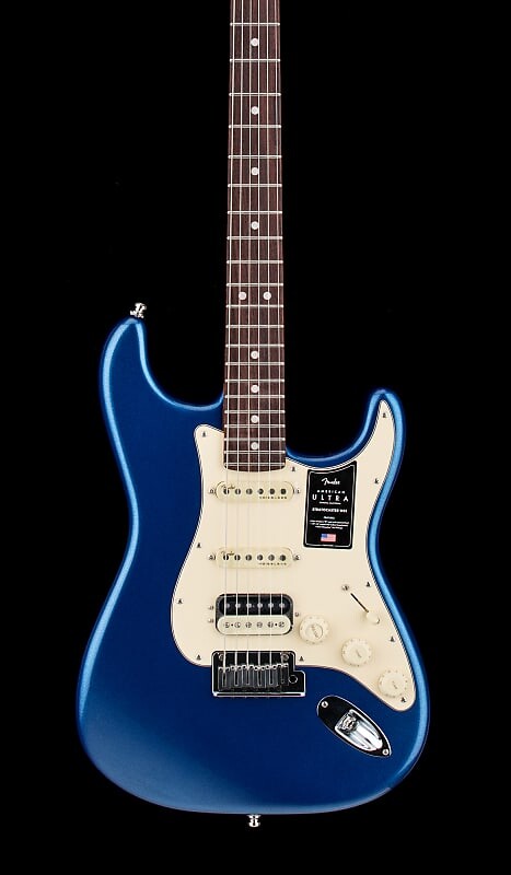 

Fender American Ultra Stratocaster HSS — синяя кобра #21439