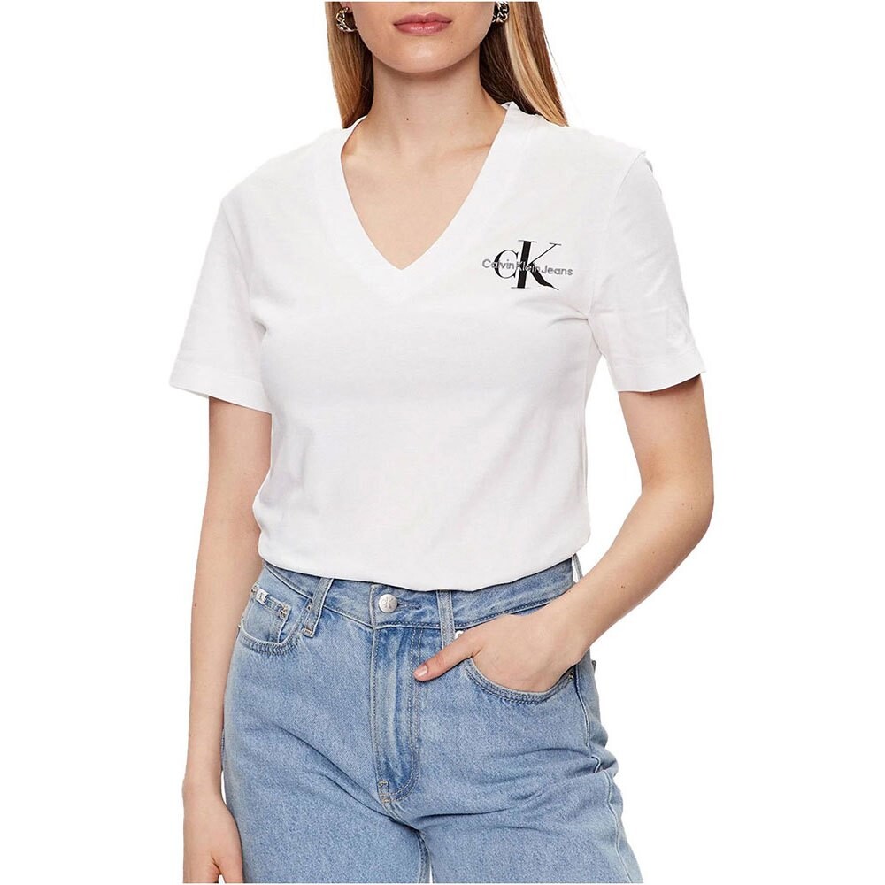 

Футболка Calvin Klein Basic Short Sleeve V Neck, белый