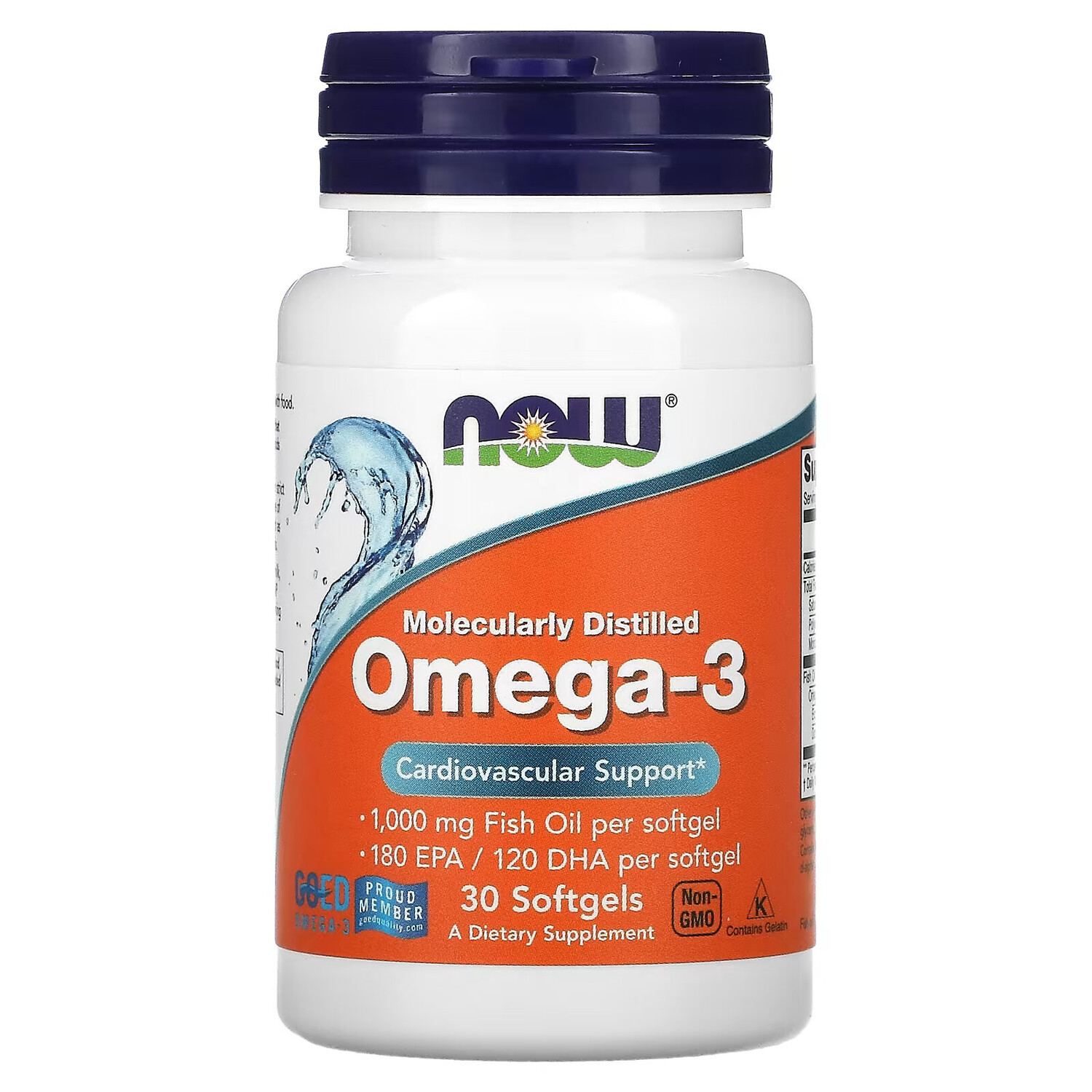 

Омега-3 NOW Foods180 ЭПК / 120 ДГК, 30 капсул
