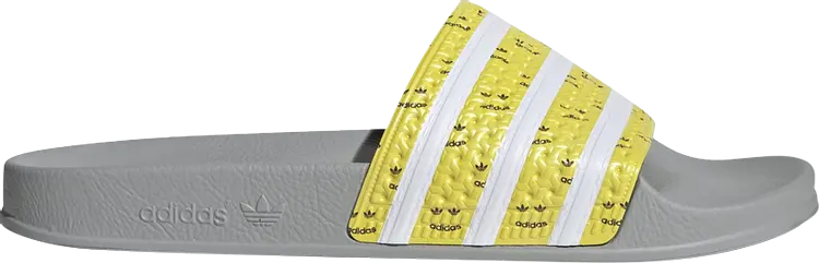 

Сандалии Adidas Adilette 'Grey Bright Yellow Grey', серый
