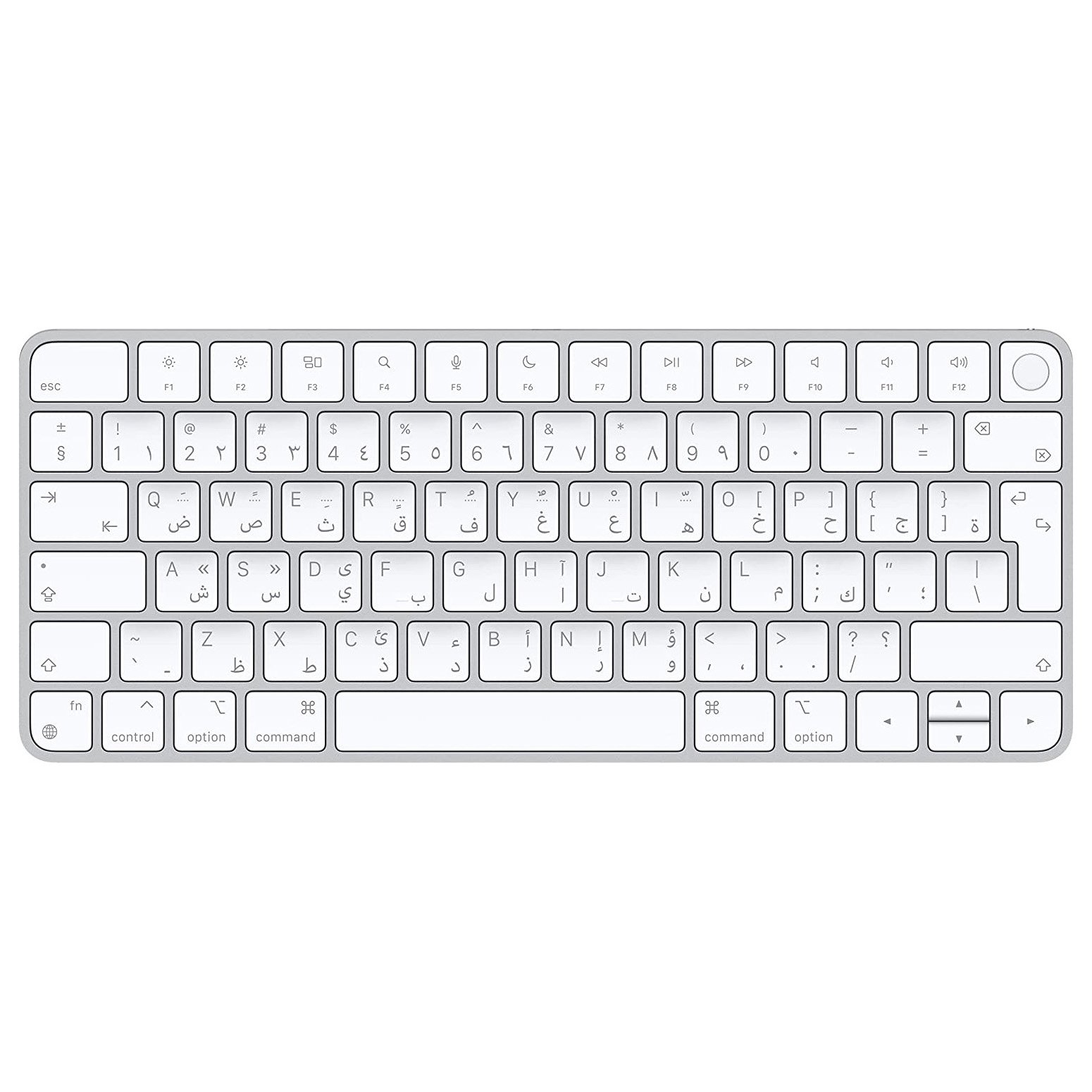 Клавиатура беспроводная Apple Magic Keyboard 3 с Touch ID, Arabic, белые клавиши - фото