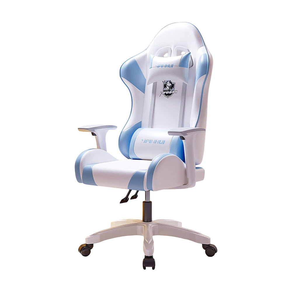 

Игровое кресло Yipinhui DJ-05 New, алюминий, воздушный стержень, белый/голубой