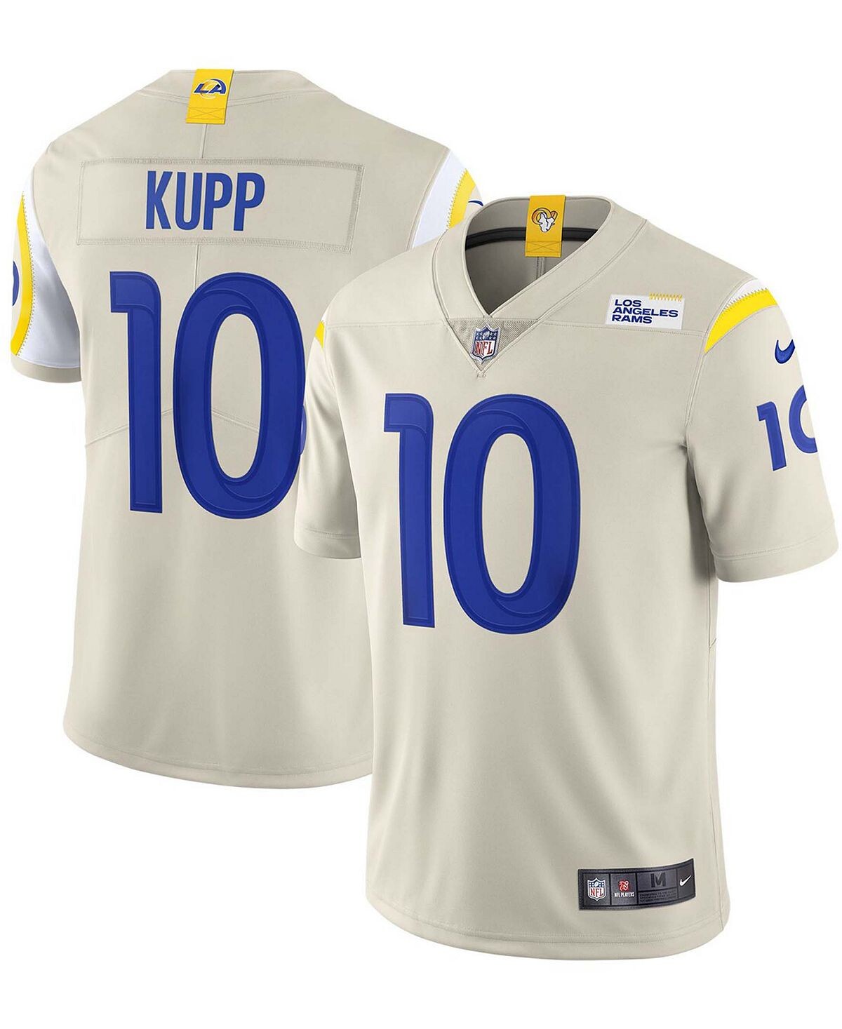 Мужское джерси cooper kupp bone los angeles rams vapor limited Nike, кремовый