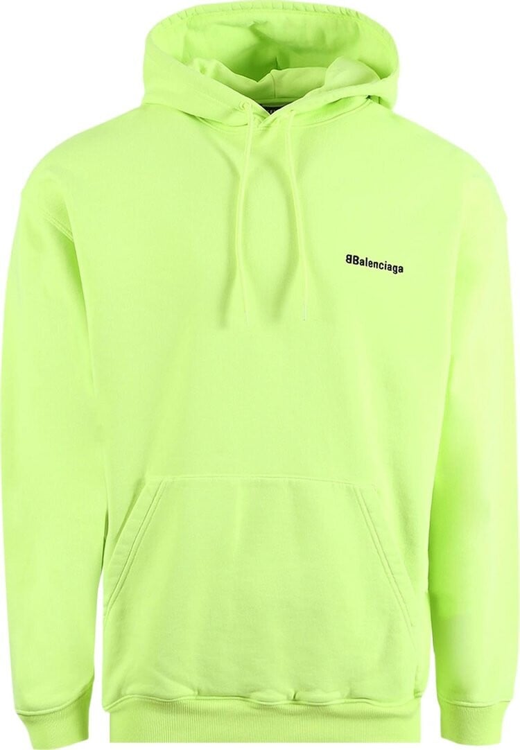 

Худи Balenciaga Logo Hoodie 'Fluo Yellow/Black', желтый