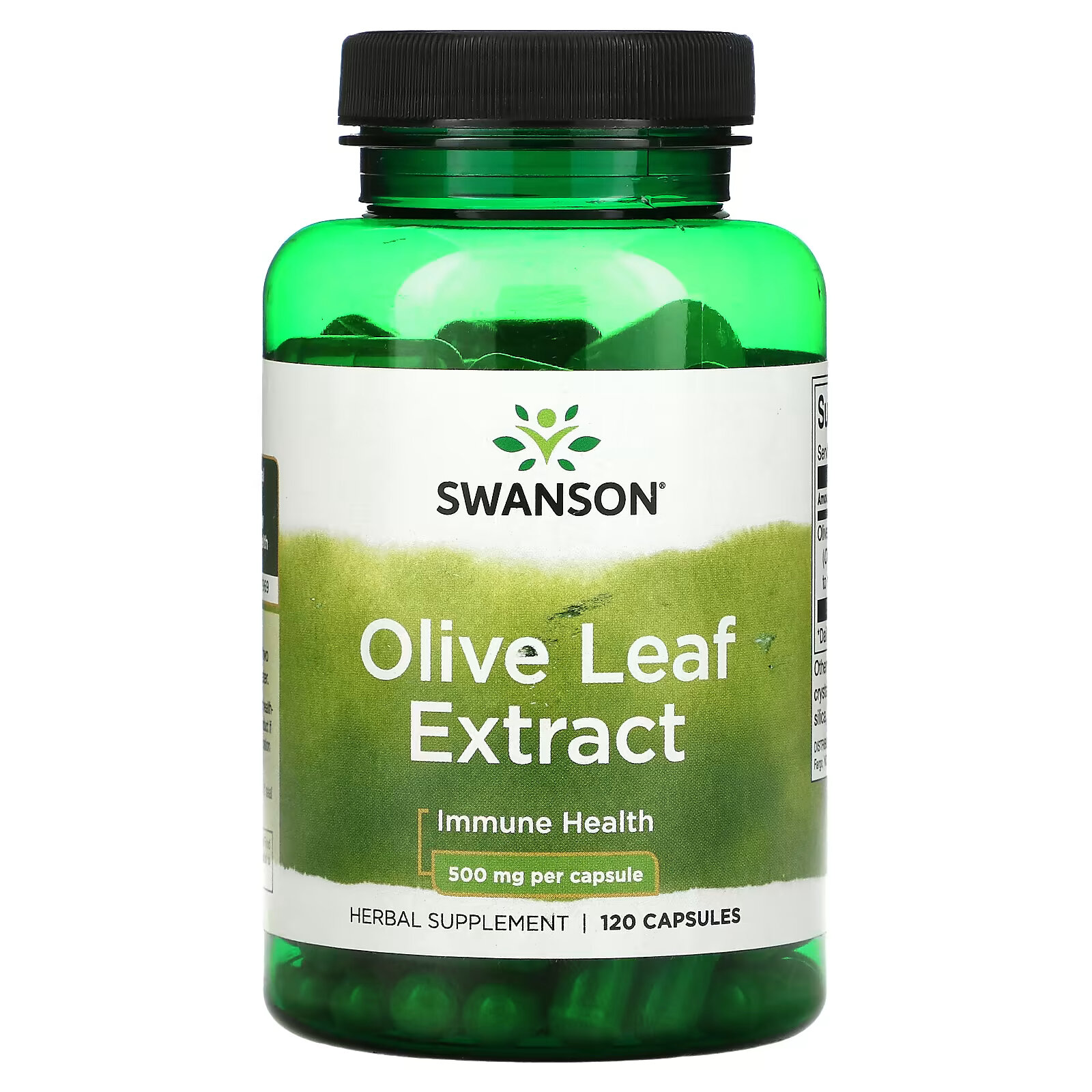 Swanson, Экстракт оливковых листьев, 500 мг, 120 капсул комплекс оливковых листьев barlean s