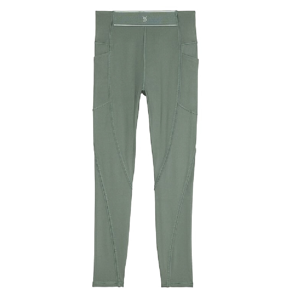 

Леггинсы Victoria's Secret Essential High-Rise Pocket Fine Line, темно-зеленый