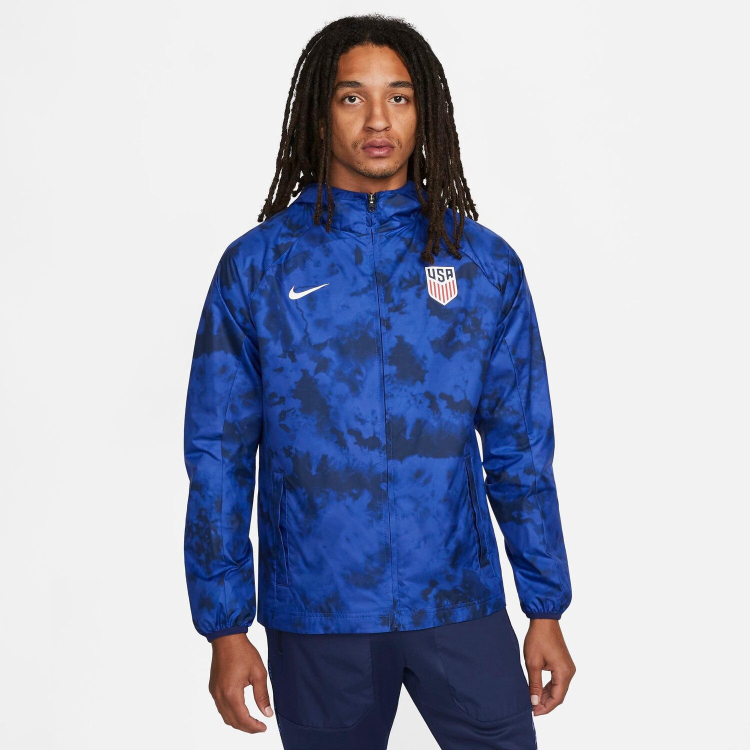 

Мужская куртка U.S. Soccer Graphic с молнией во всю длину Nike, синий