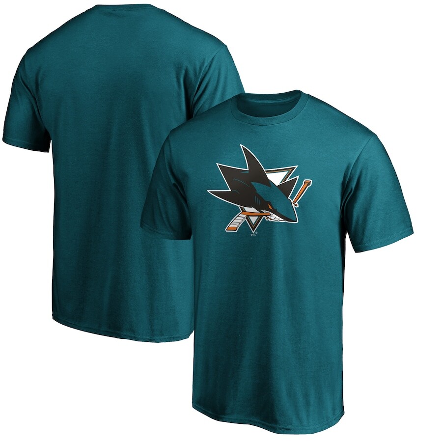 

Футболка с коротким рукавом Fanatics Branded San Jose Sharks, бирюзовый