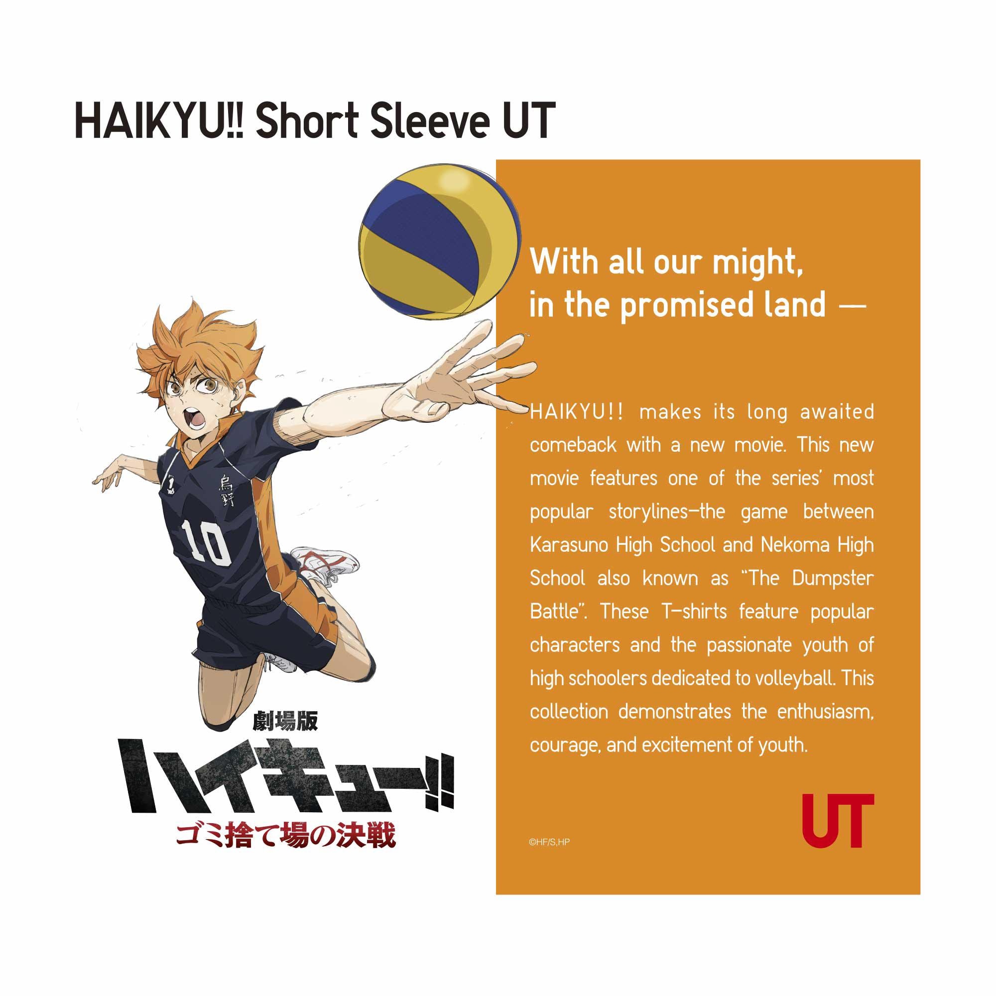 Заказать Футболка Uniqlo Haikyu с коротким рукавом и рисунком, белый –  цены, описание и характеристики в «CDEK.Shopping»