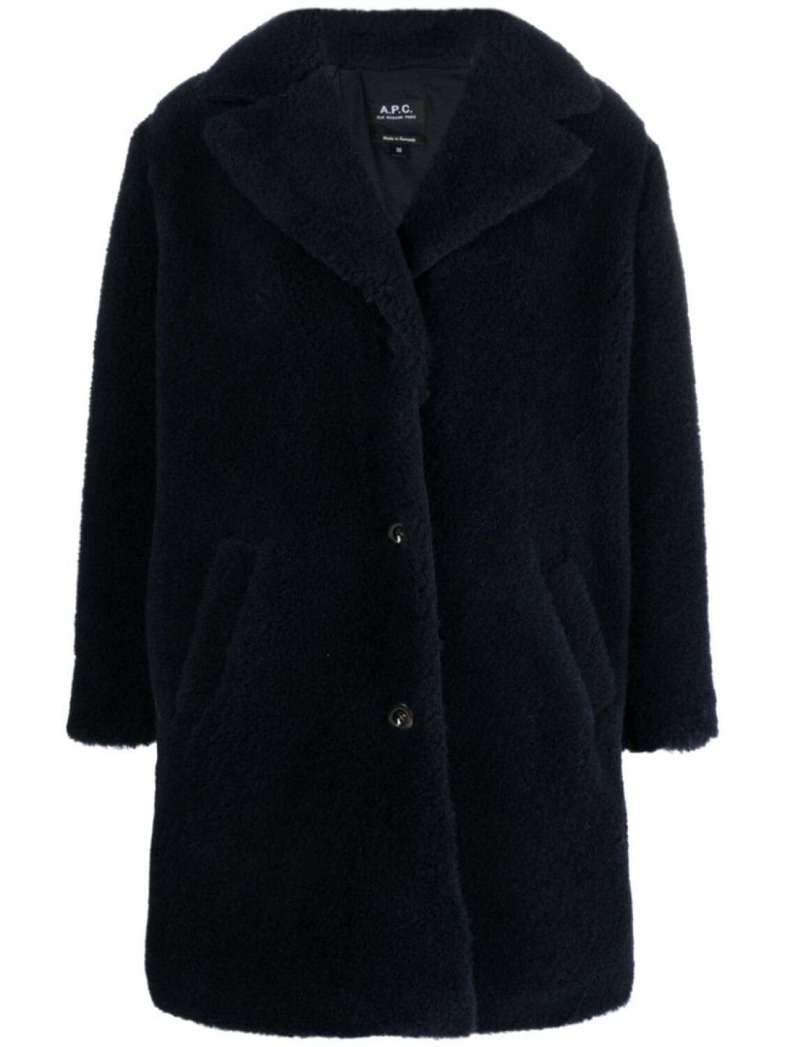 

A.P.C. однобортное пальто Nicolette, синий