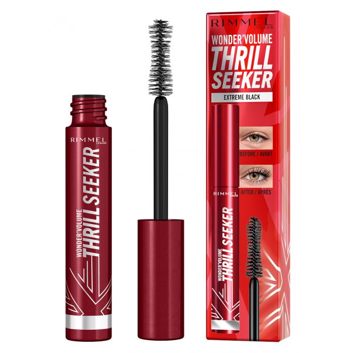 Тушь для ресниц Volume Thrill Seeker Máscara de Pestañas Rimmel, Extreme Black тушь для ресниц love generation тушь для ресниц с эффектом невероятного объема и разделения good volume mascara happiness