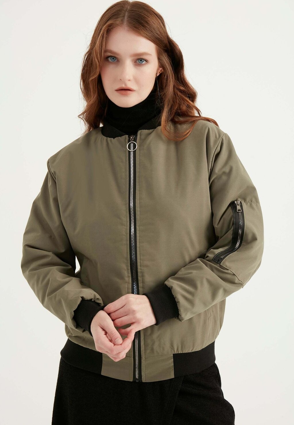 

Куртка-бомбер COLLAR Herita, цвет khaki