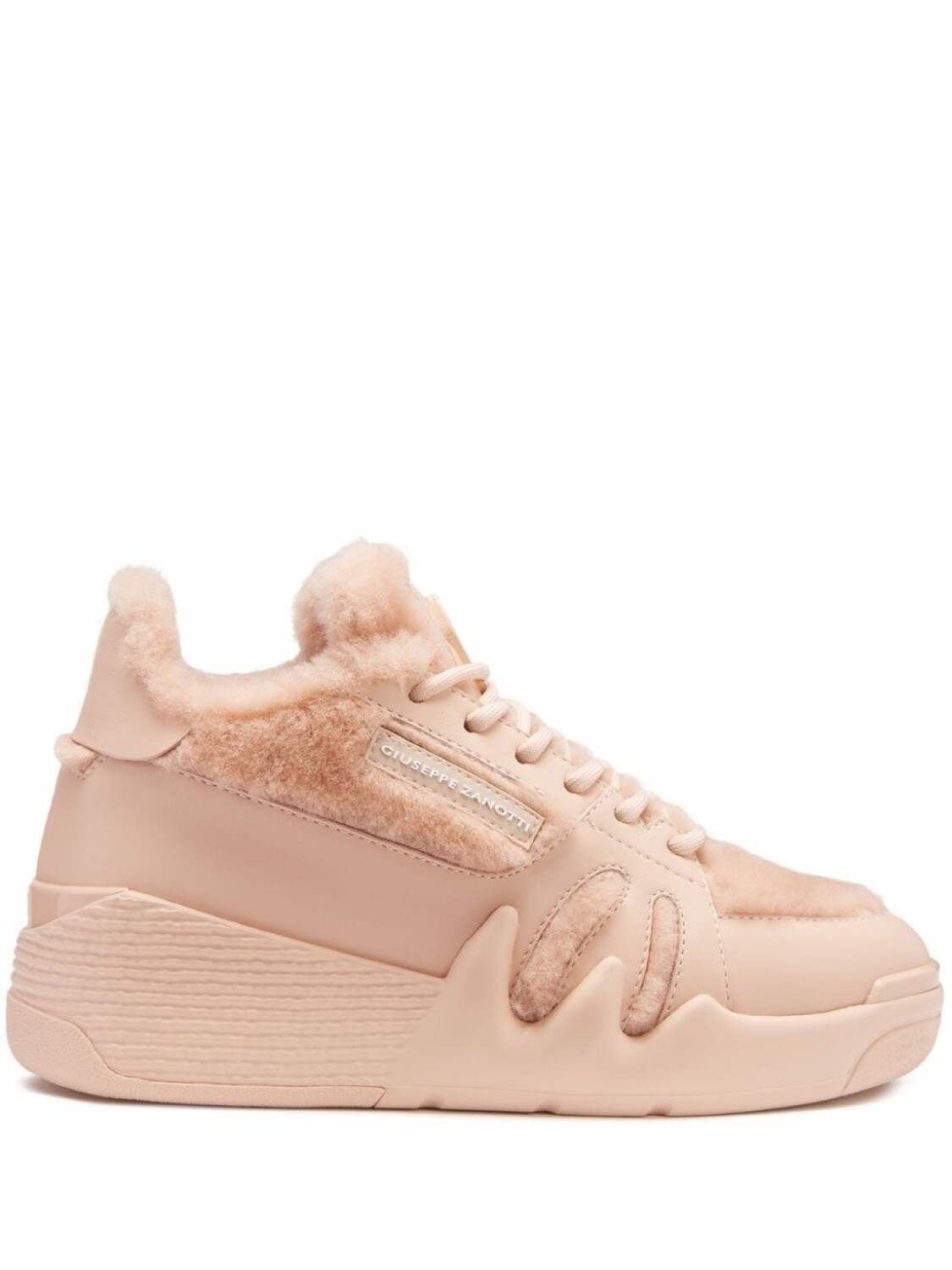 

Giuseppe Zanotti высокие кроссовки Talon с подкладкой из овчины, розовый