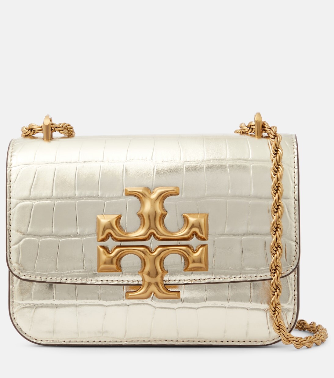 

Маленькая кожаная сумка через плечо eleanor Tory Burch, золото