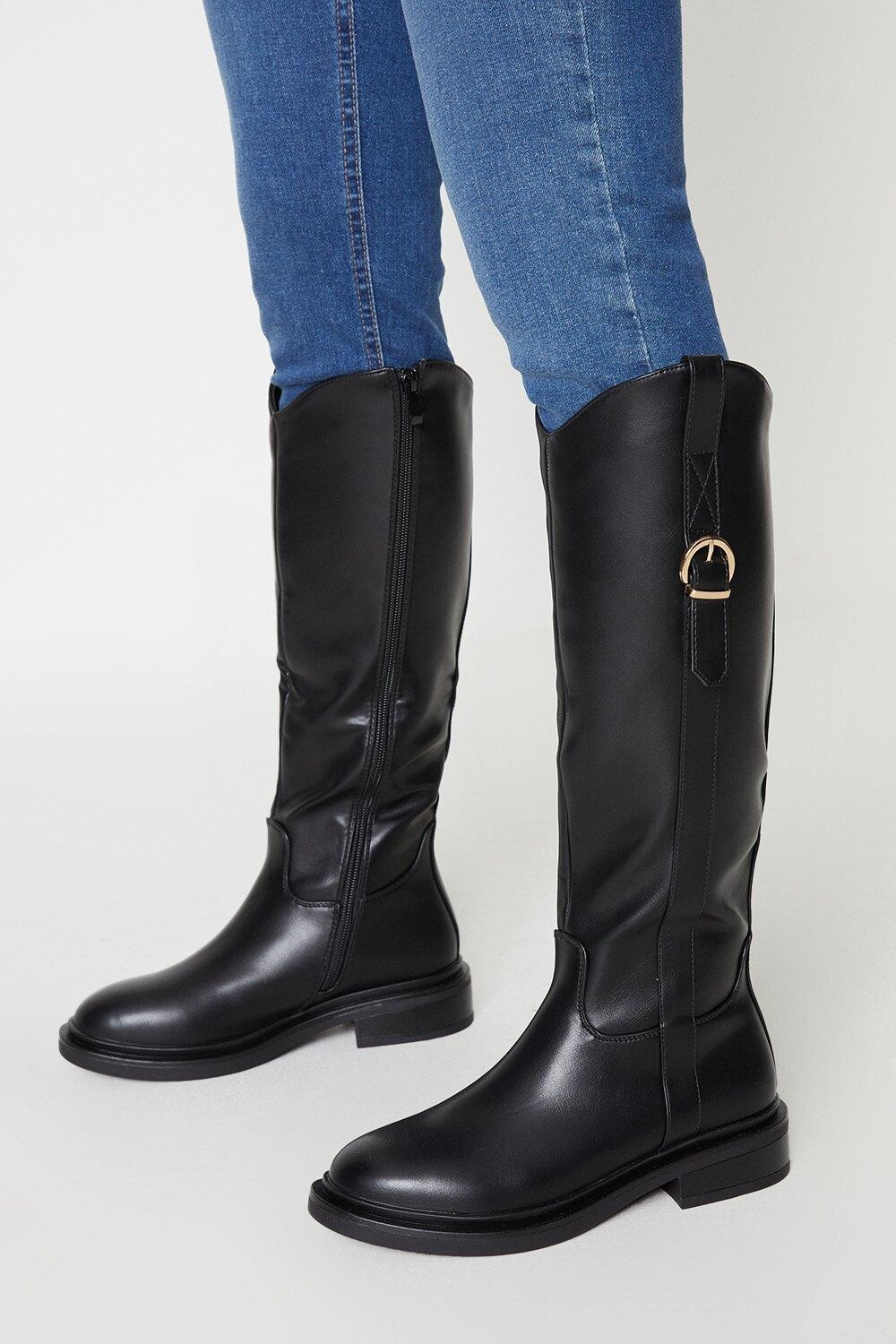 

Сапоги до колена Kampus для верховой езды Dorothy Perkins, черный