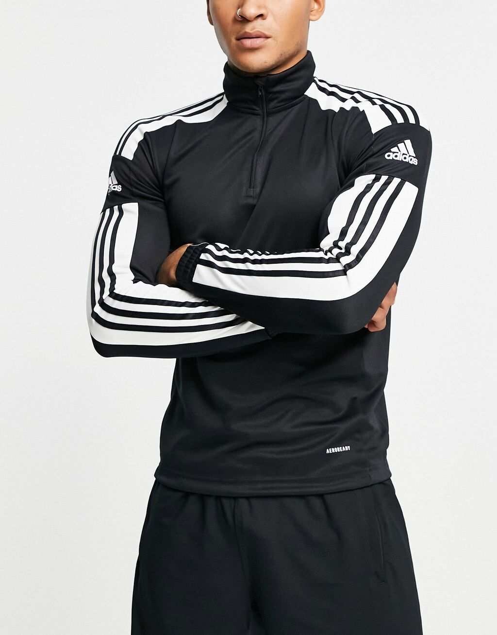 

Черный свитшот на молнии adidas Football Squadra 21