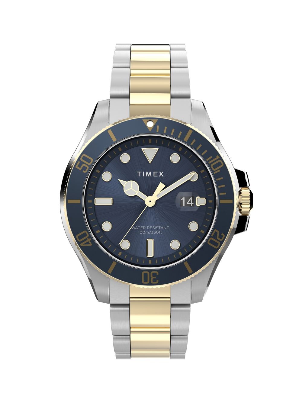 

Двухцветные часы Harbour из нержавеющей стали Timex