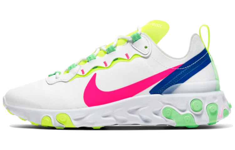 

Nike Wmns React Element 55 'Hyper Pink' Белый/Гипер Розовый/Вольт