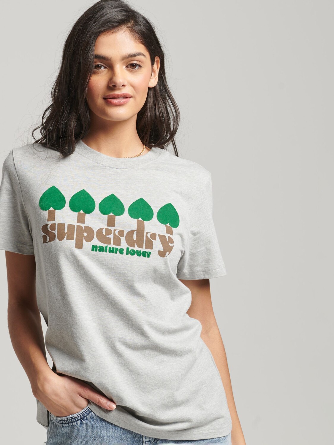 

Футболка Superdry Vintage Nostalgia, Серый Вяз Snowy