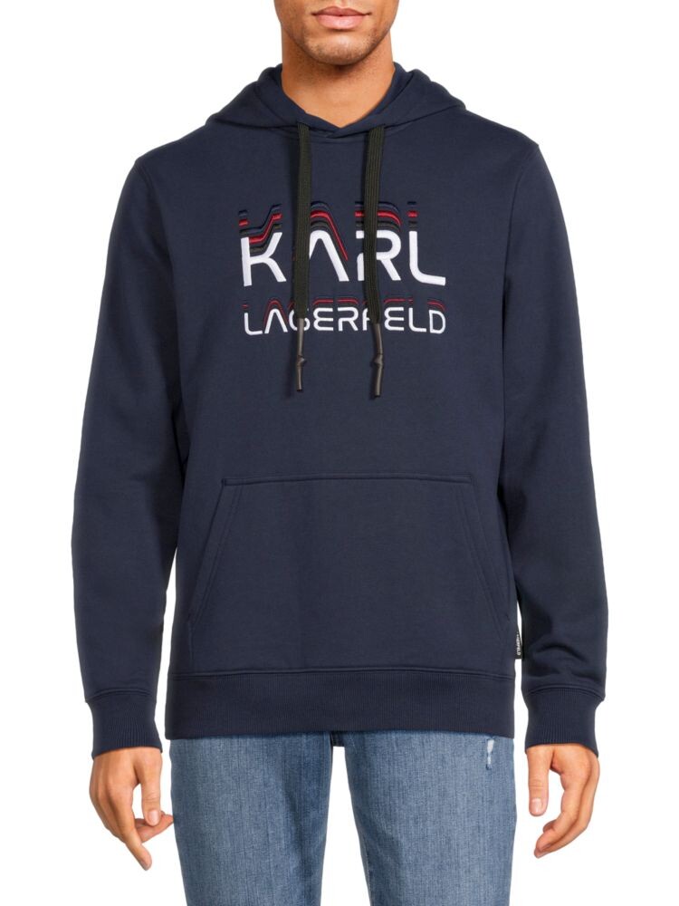 

Толстовка с логотипом и графическим рисунком Karl Lagerfeld Paris, темно-синий
