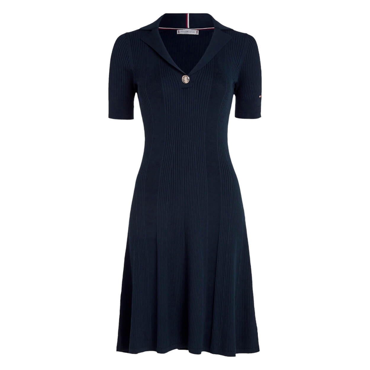

Платье-поло Tommy Hilfiger Slim Fit Ribbed, темно-синий