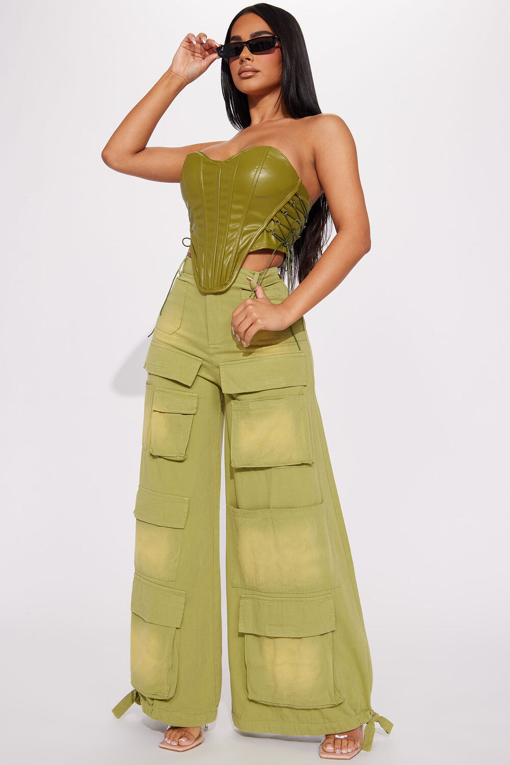 

Брюки карго Fashion Nova P16102CPD, шалфей