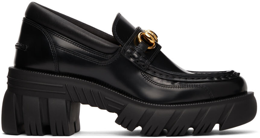 

Черные лоферы Horsebit Gucci