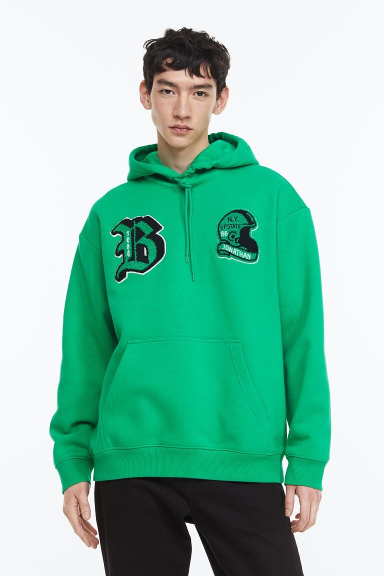 

Худи свободного кроя H&M, зеленый / северная часть штата нью-йорк 86