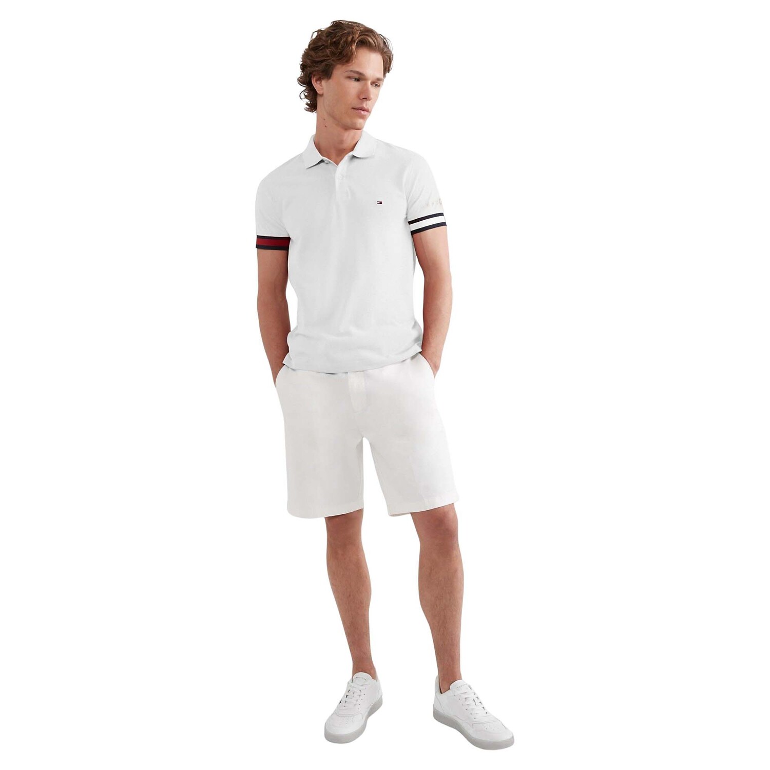 

Поло Tommy Hilfiger Flag Tipped, белый