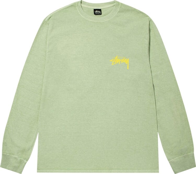 

Лонгслив Stussy How We're Livin' Pigment Dyed Long-Sleeve 'Sage', зеленый