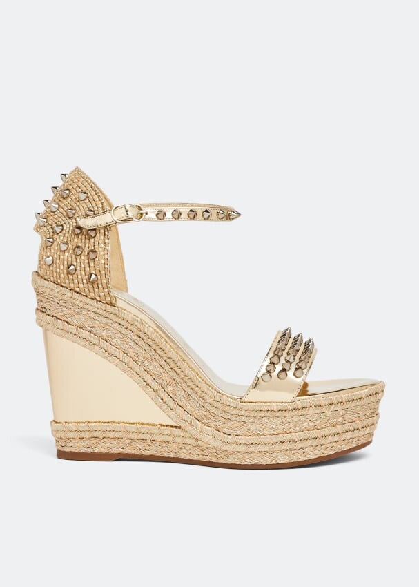 

Сандалии CHRISTIAN LOUBOUTIN Madmonica 120 wedge sandals, золотой