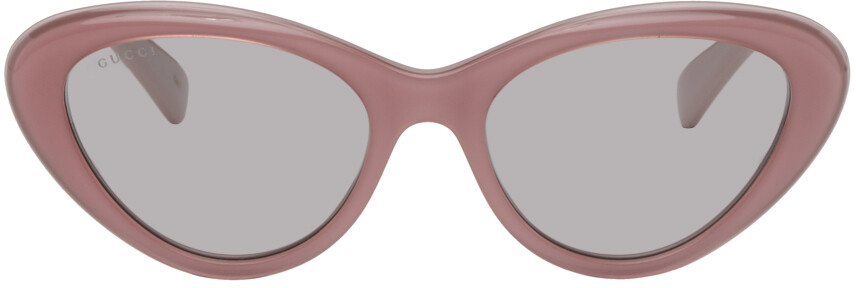 

Розовые солнцезащитные очки \кошачий глаз\"" Gucci