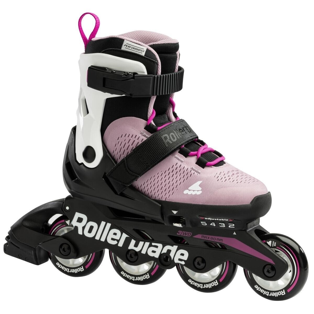

Роликовые коньки Microblade унисекс детские ROLLERBLADE, розовый/белый