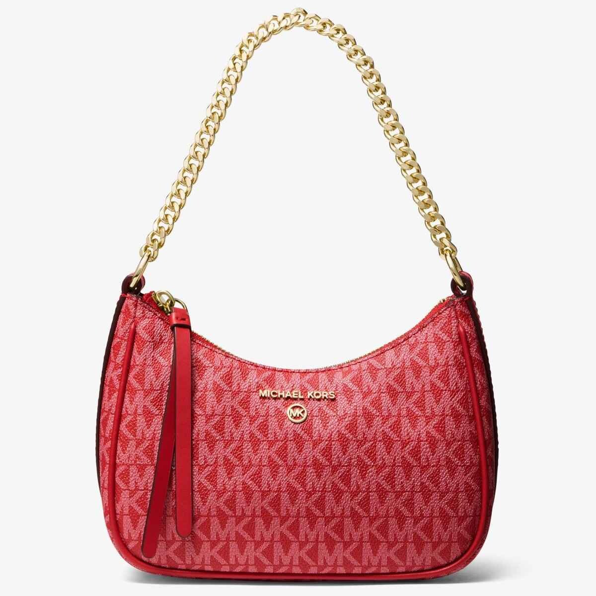 

Сумка Michael Michael Kors Jet Set Charm Small Logo, малиновый