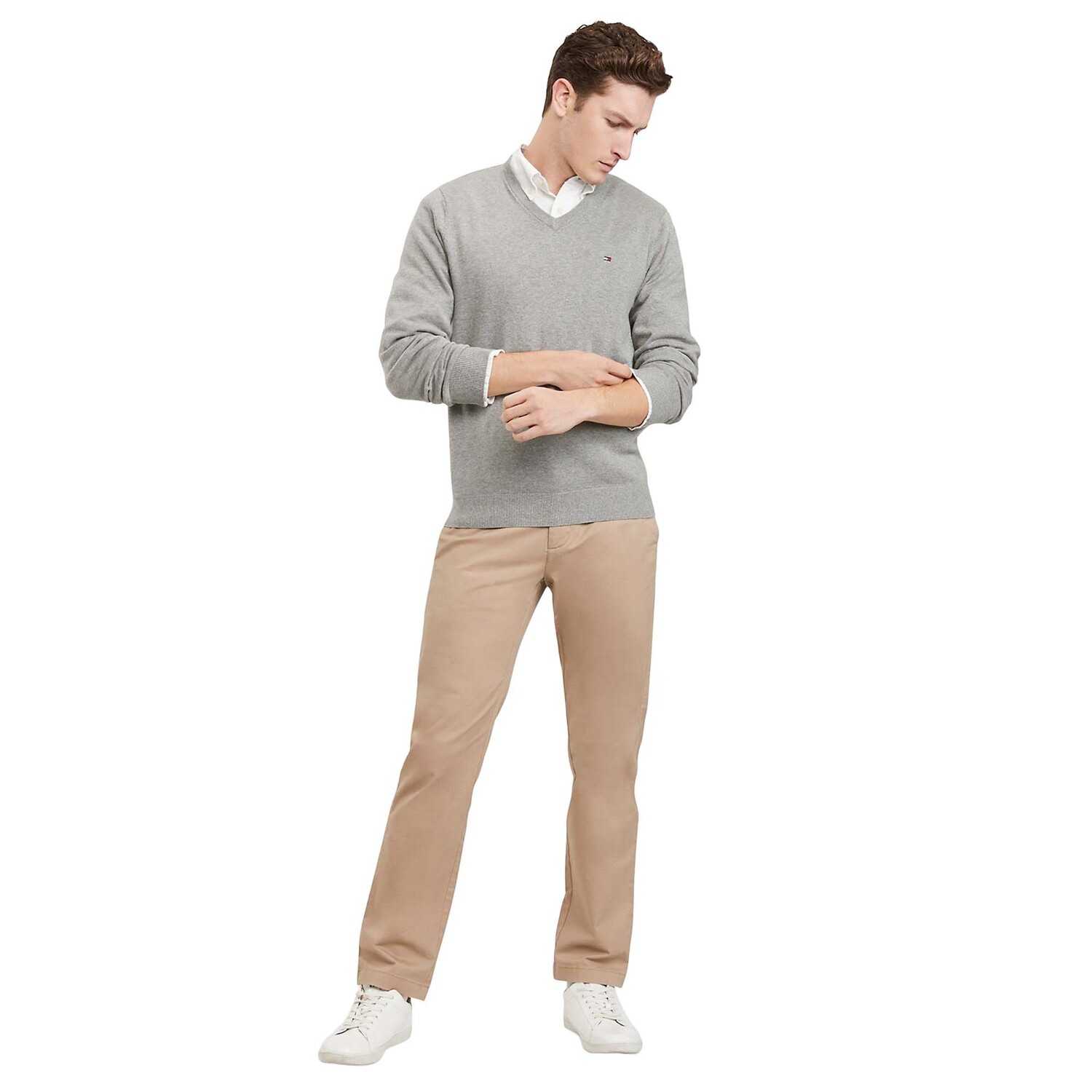 

Джемпер Tommy Hilfiger Essential V-neck, серый