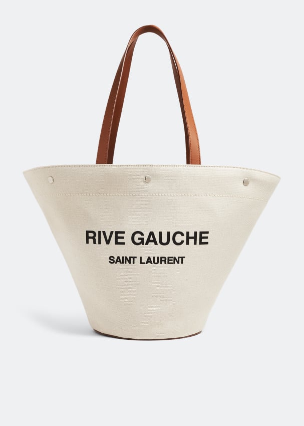 цена Сумка-тоут SAINT LAURENT Rive Gauche Cabas tote bag, белый