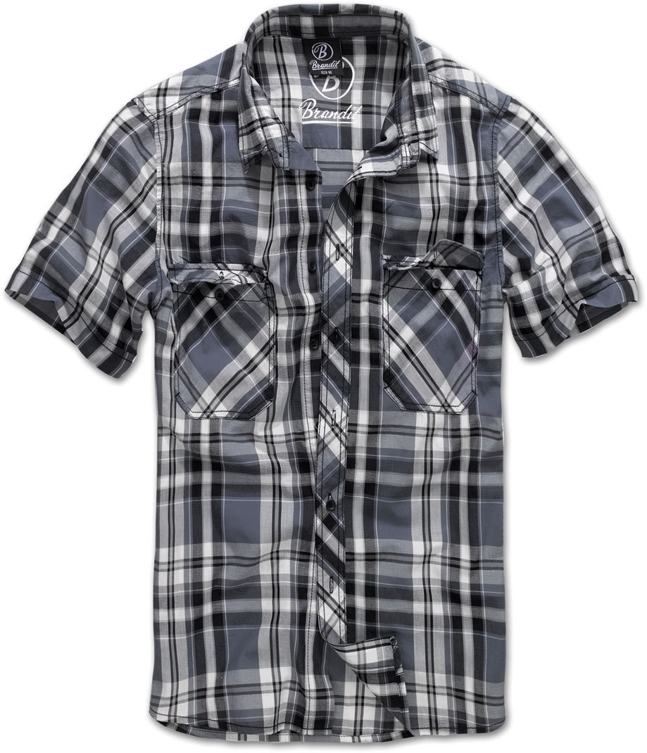 Рубашка Brandit Roadstar с коротким рукавом, черный/антрацитовый кофта brandit marine с длинным рукавом антрацитовый