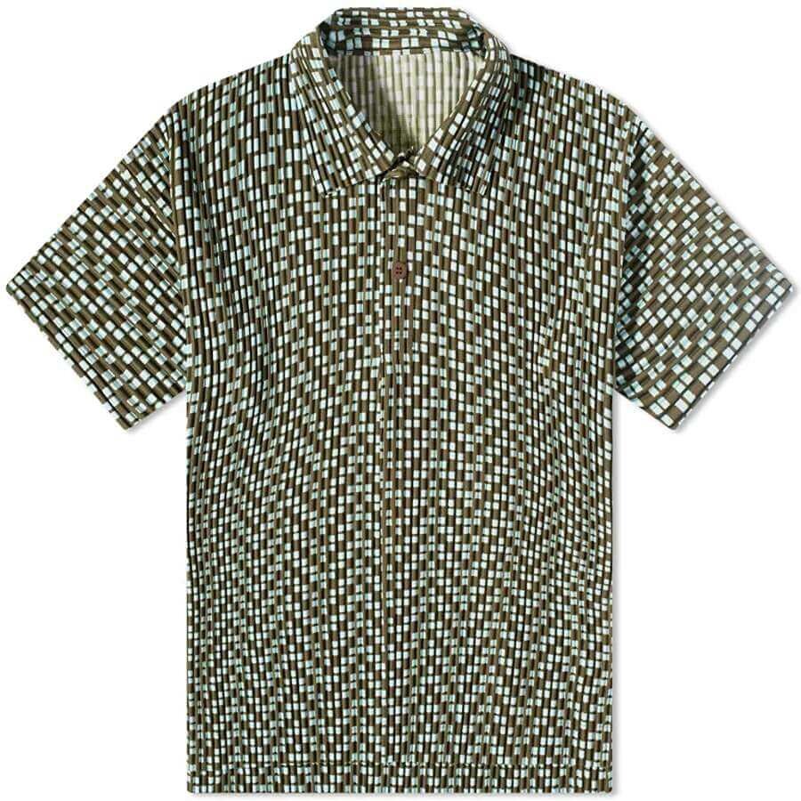 

Рубашка-поло Homme Plissé Issey Miyake Polo, хаки