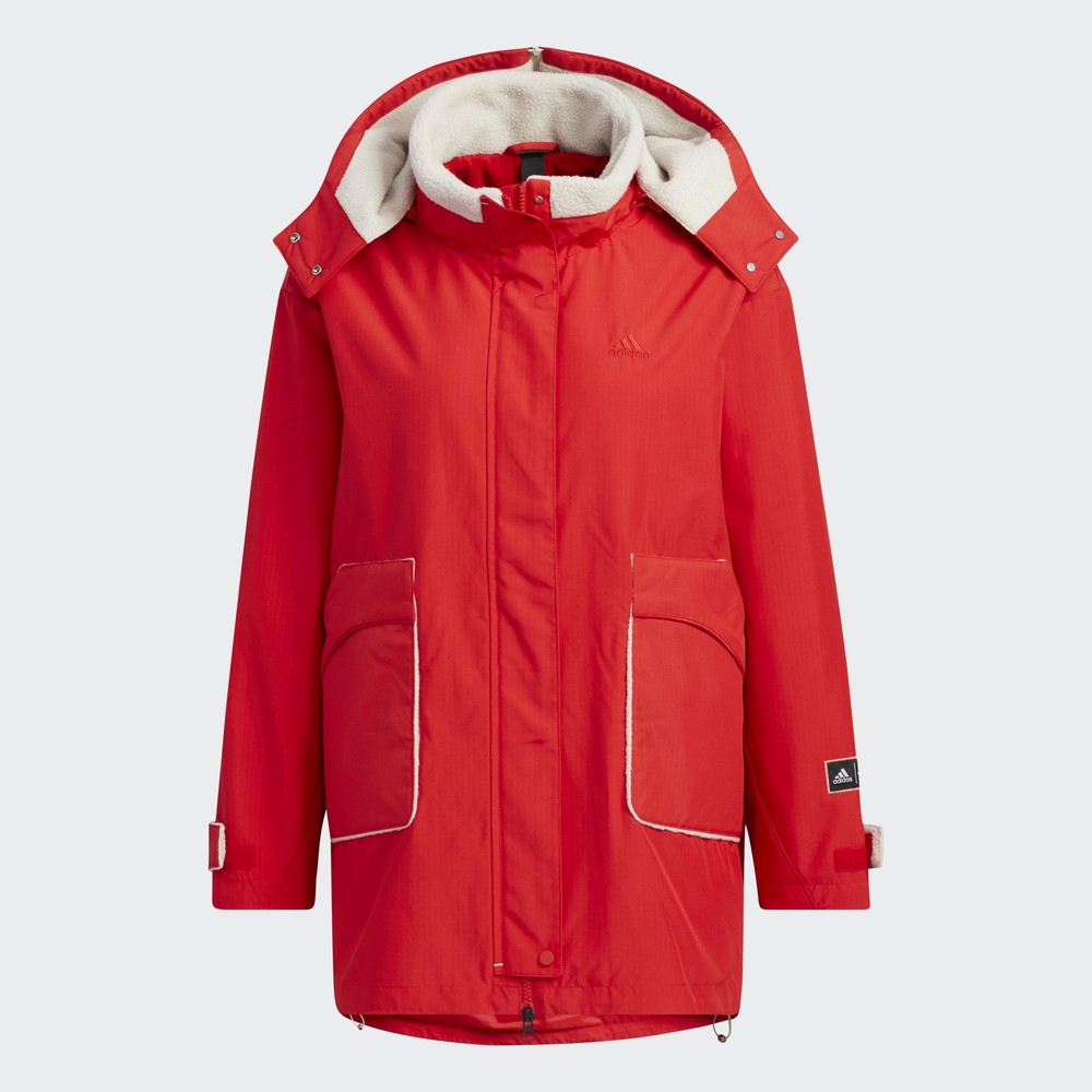 Куртка Adidas WARM JKT T1, красный/белый куртка adidas originals mr sherpa jkt suede hc0373 кремовый
