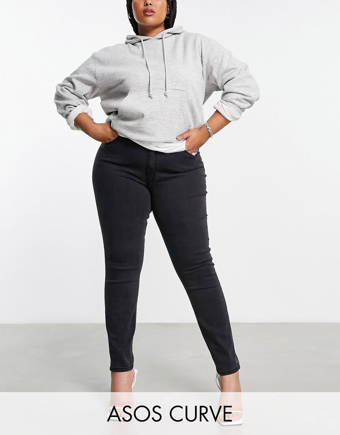 

Черные джинсы скинни ASOS DESIGN Curve Ultimate