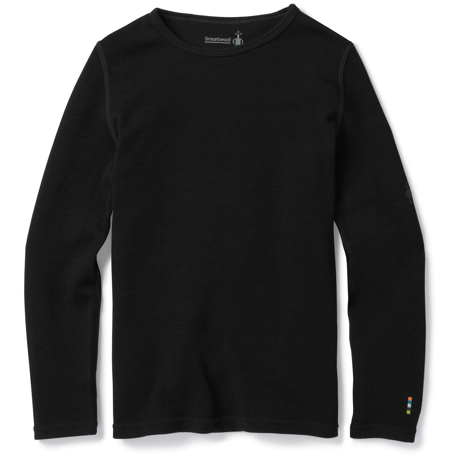 Термобельё детское Smartwool Classic Thermal Merino Base Layer Crew, чёрный - фото