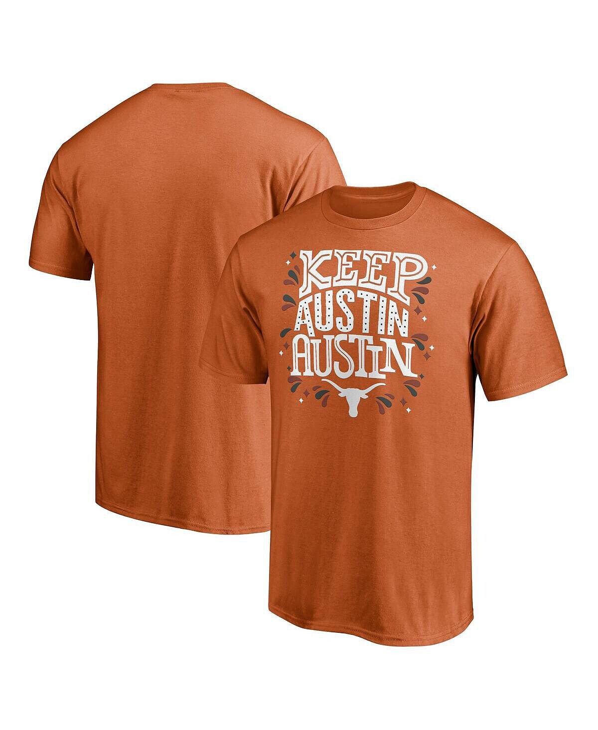 

Мужская фирменная футболка texas orange texas longhorns hometown collection keep austin Fanatics, мульти