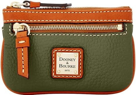 

Кошелек Dooney & Bourke, футляр для монет Pebble Grain, оливковый