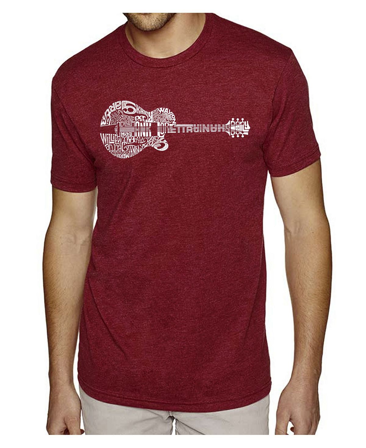 Мужская футболка premium word art - кантри-гитара LA Pop Art
