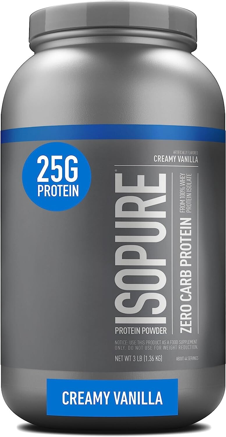 Изолят протеина Isopure, 1360 г, ванильный крем isopure zero carb протеиновый порошок клубника и сливки 1 36 кг 3 фунта